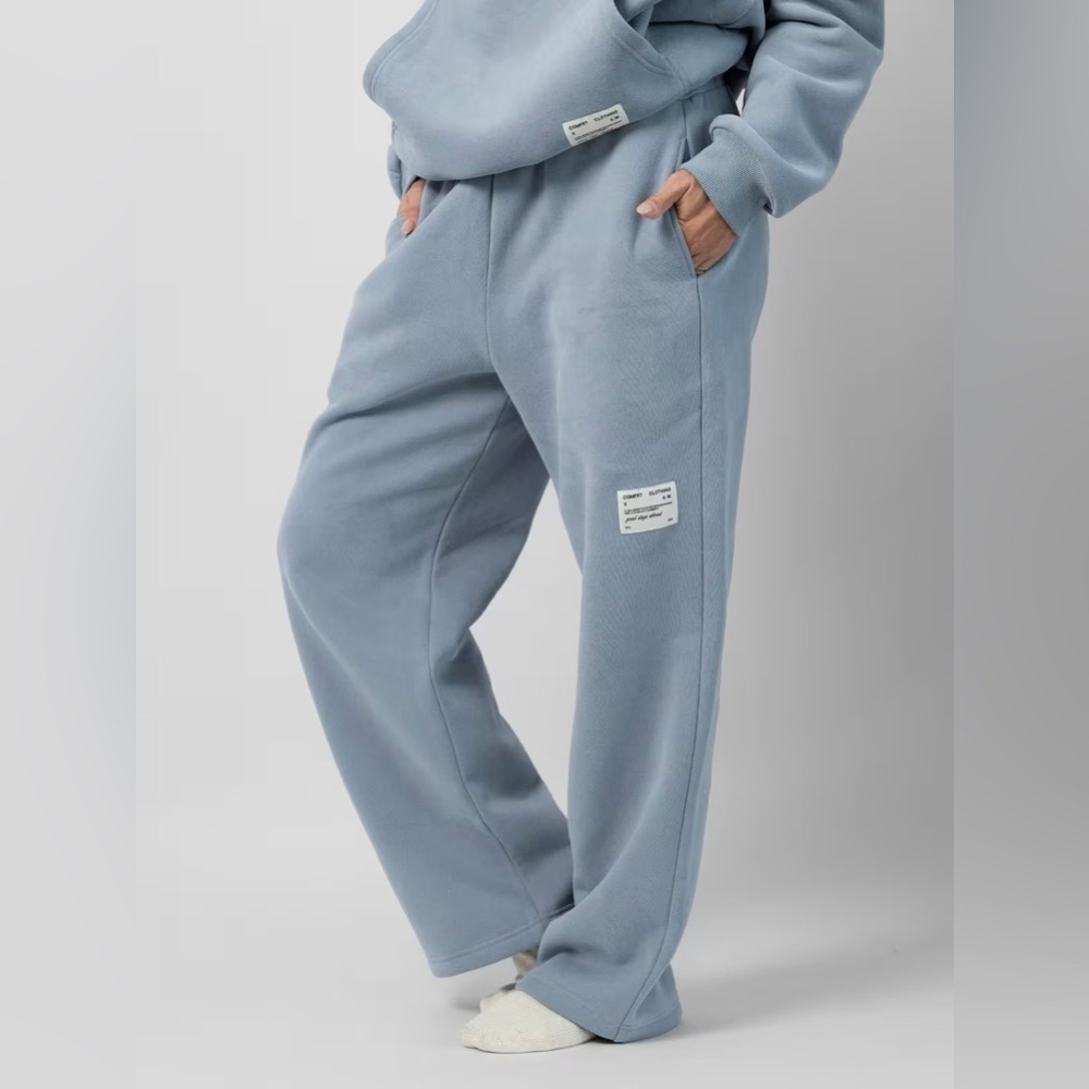 Light Blue Men's Sweatpants - Picture 2 of 7